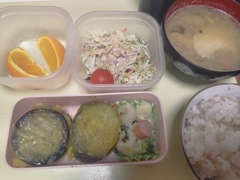 ナスの挟み揚げ弁当