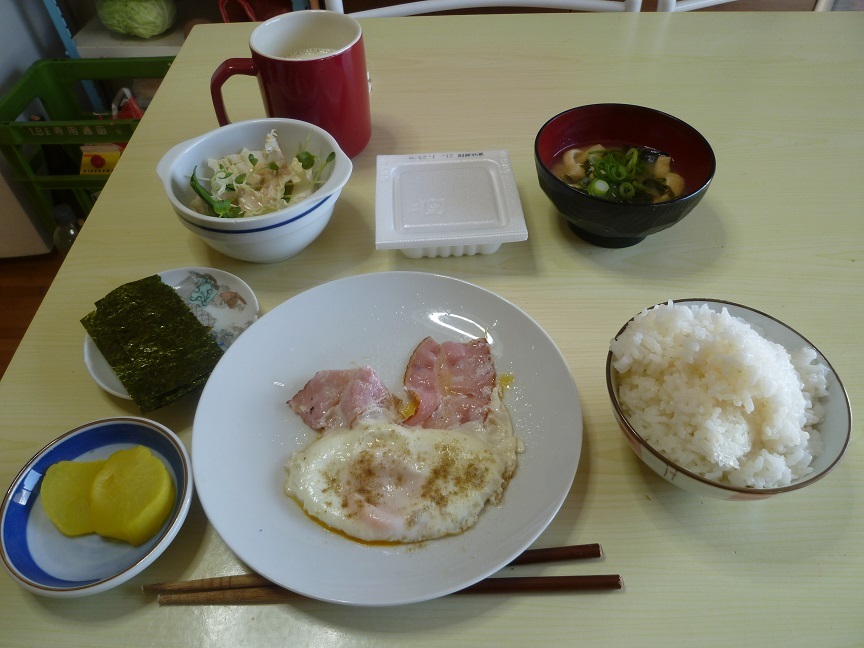目玉焼き定食　20210119