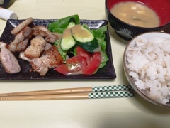 バジルポーク定食