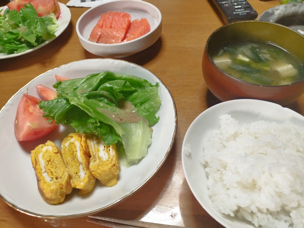 鮭刺し身定食