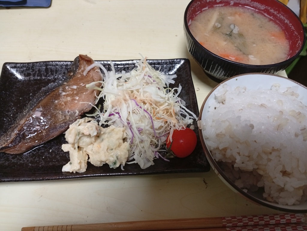ブリ照り定食