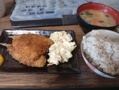 アジフライ定食