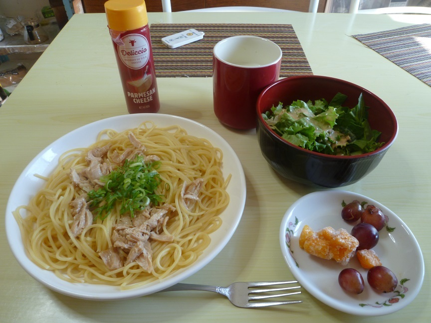 ささみパスタ　20201115