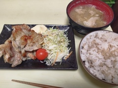 バジルチキン定食