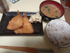 アジフライ定食