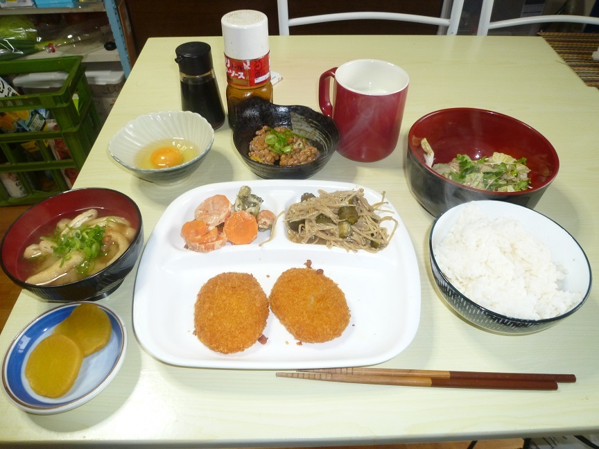 コロッケ定食　20201126