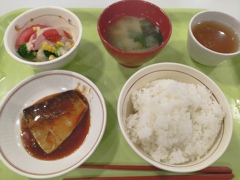 学食のサバの煮付け定食480円