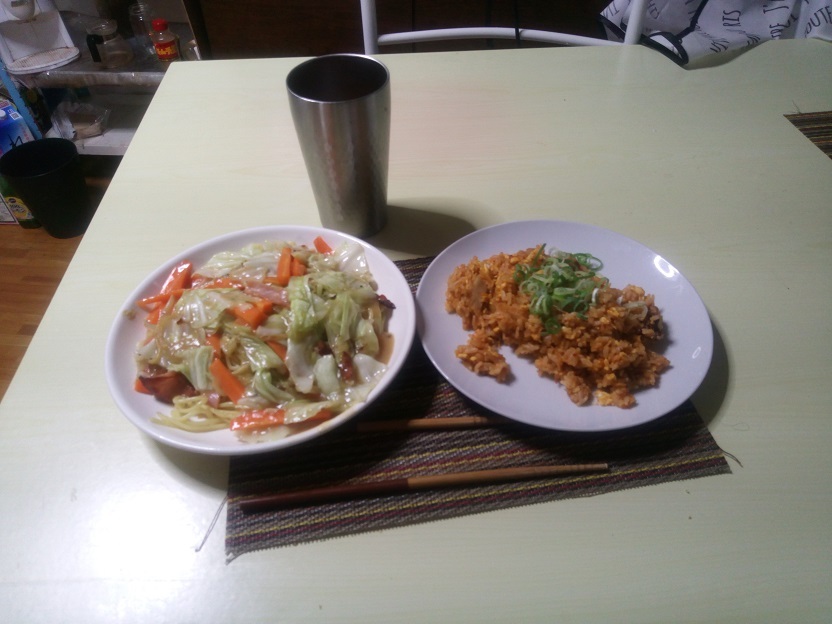 ちゃんぽんとキムチチャーハン　20201010