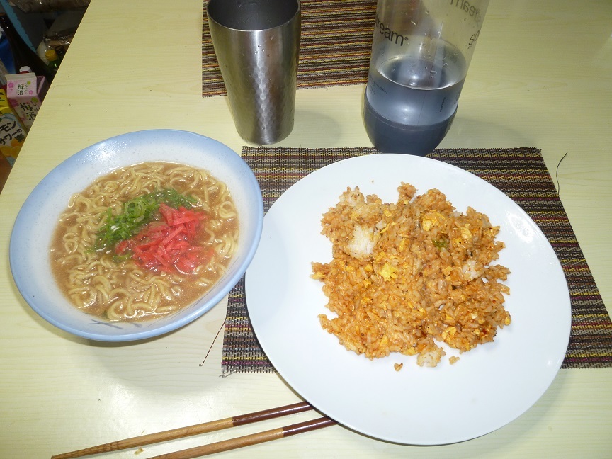 ラーメン　キムチチャーハン　20201109