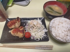 チーズチキン定食