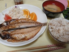 アジの開き定食