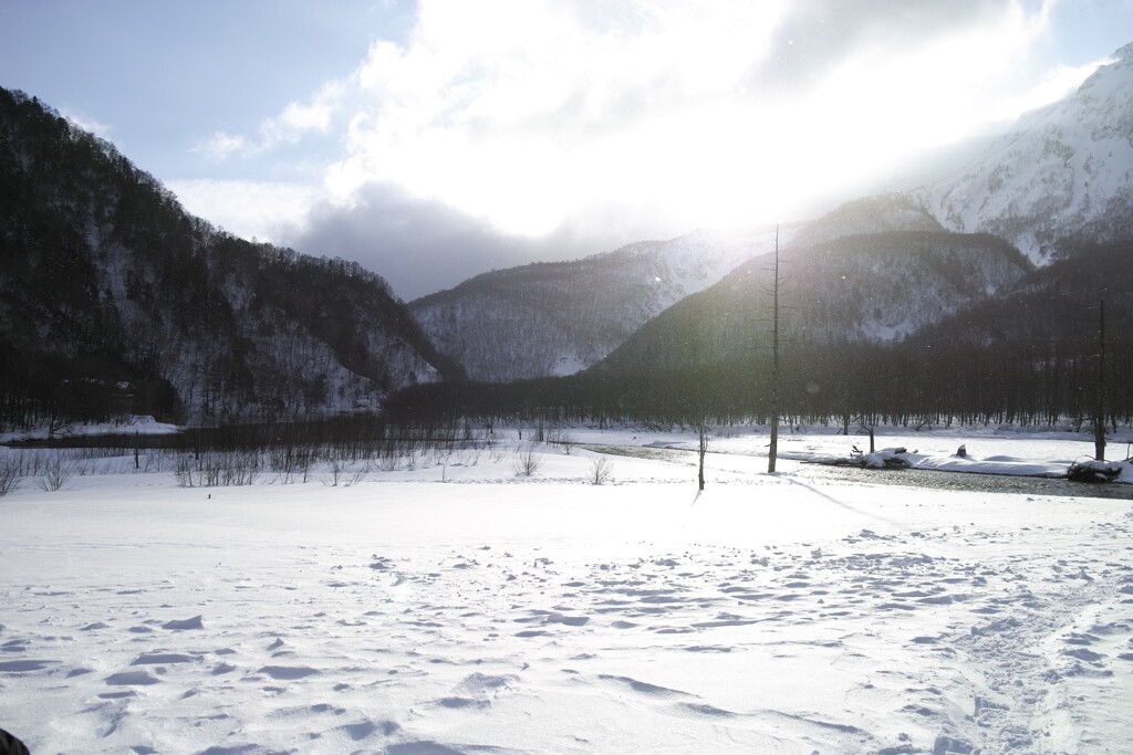 厳寒の上高地1