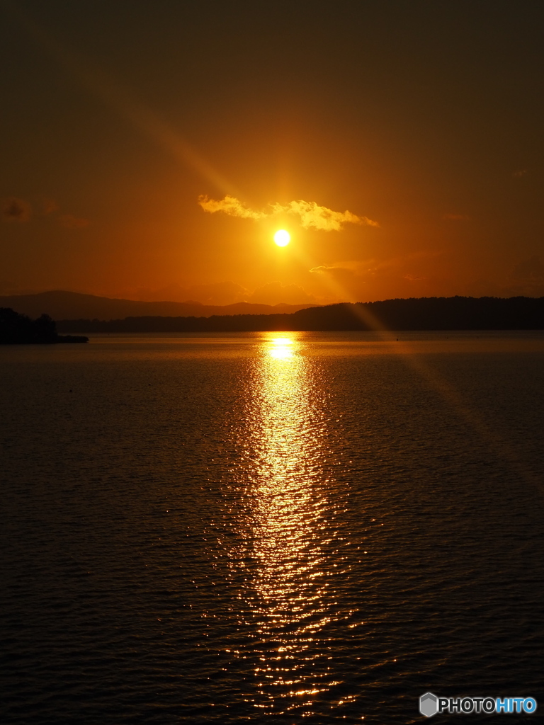 網走の夕暮れ