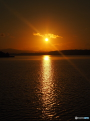 網走の夕暮れ