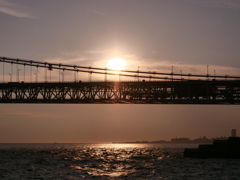 明石海峡の夕暮れ