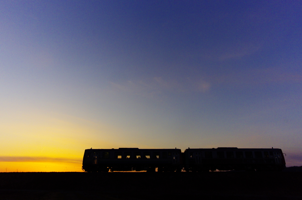 高山本線夕景