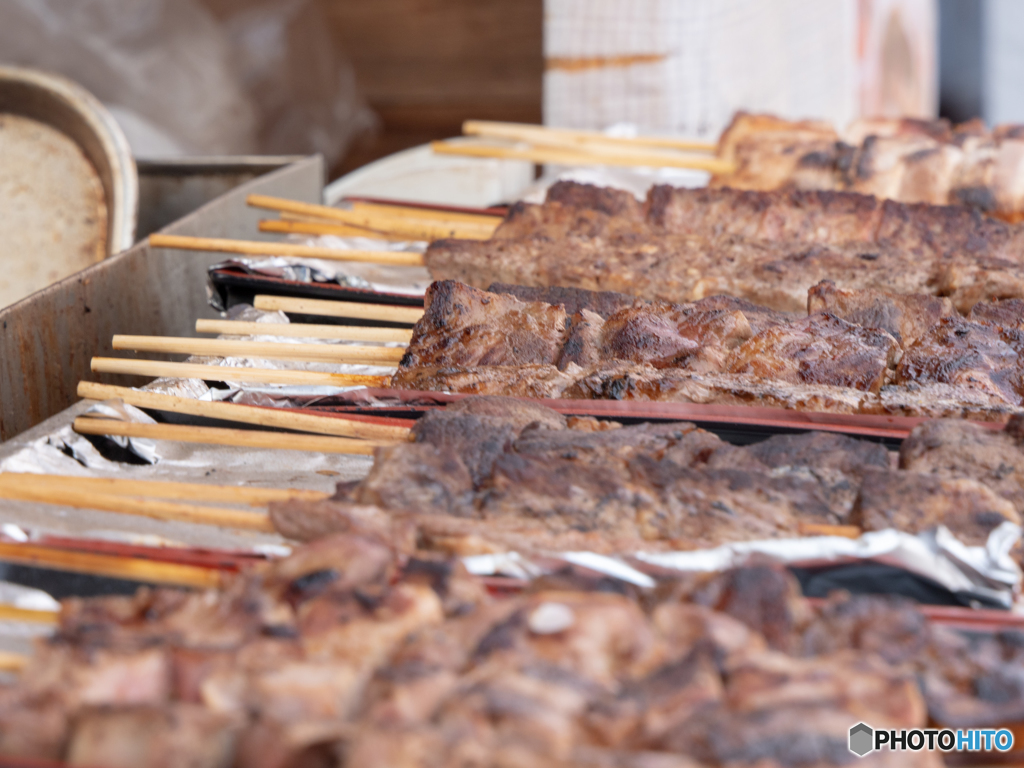 お祭りのお肉