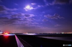 鈴鹿川の月明かり