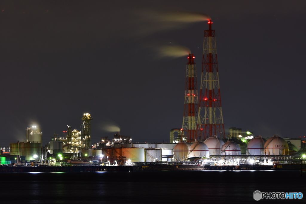 堺泉北臨海工業地帯 の夜景01