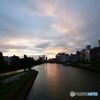 天神橋からの夜明け
