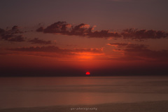 オホーツクの夕日