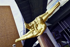 市街地　対角線構図