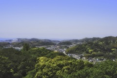 山間部の町並み