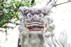 笑顔の狛犬