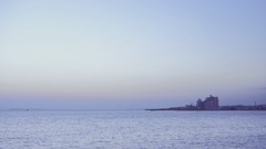 夕刻の散歩、海辺にて。