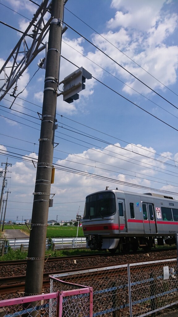 電車線柱の昇柱装置（旧）