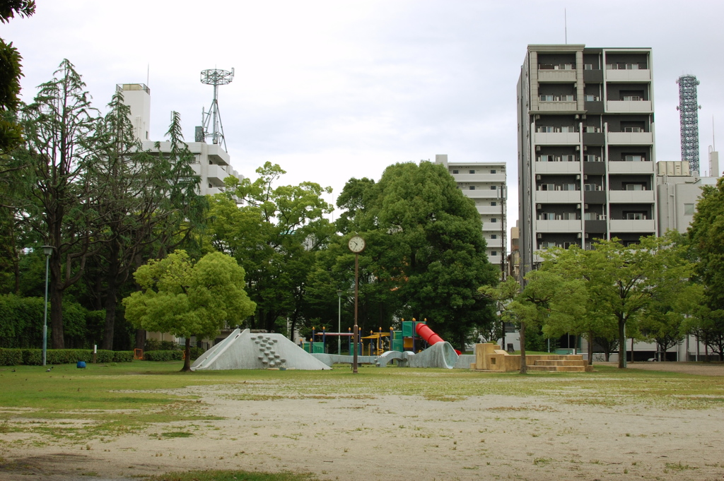 １０：３５　寂しい遊具たち