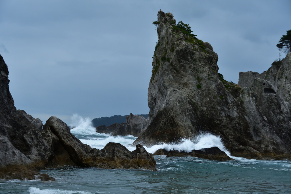 日暮れ時の浄土ヶ浜