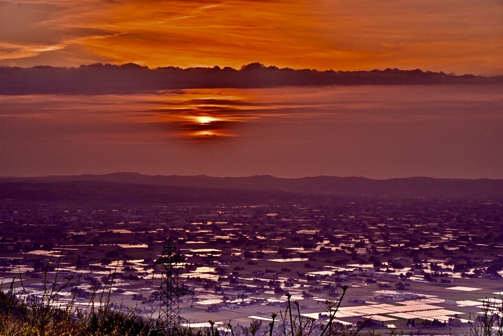 散居村夕焼け