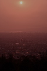 パノラマ駐車場からの夕焼け