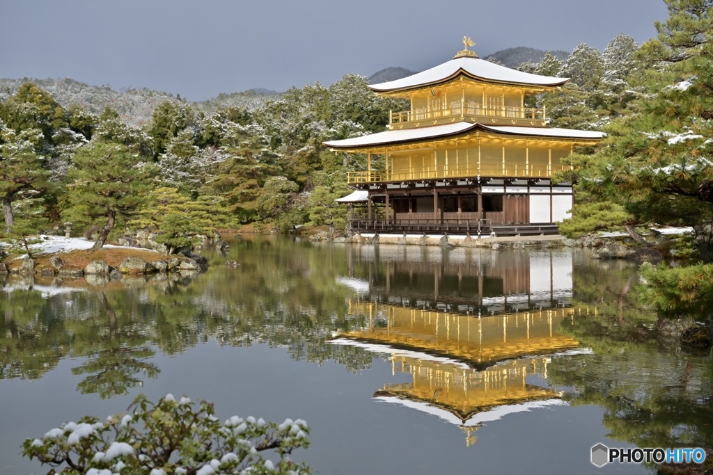 金閣寺雪化粧