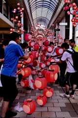 ちょうちん祭りの準備