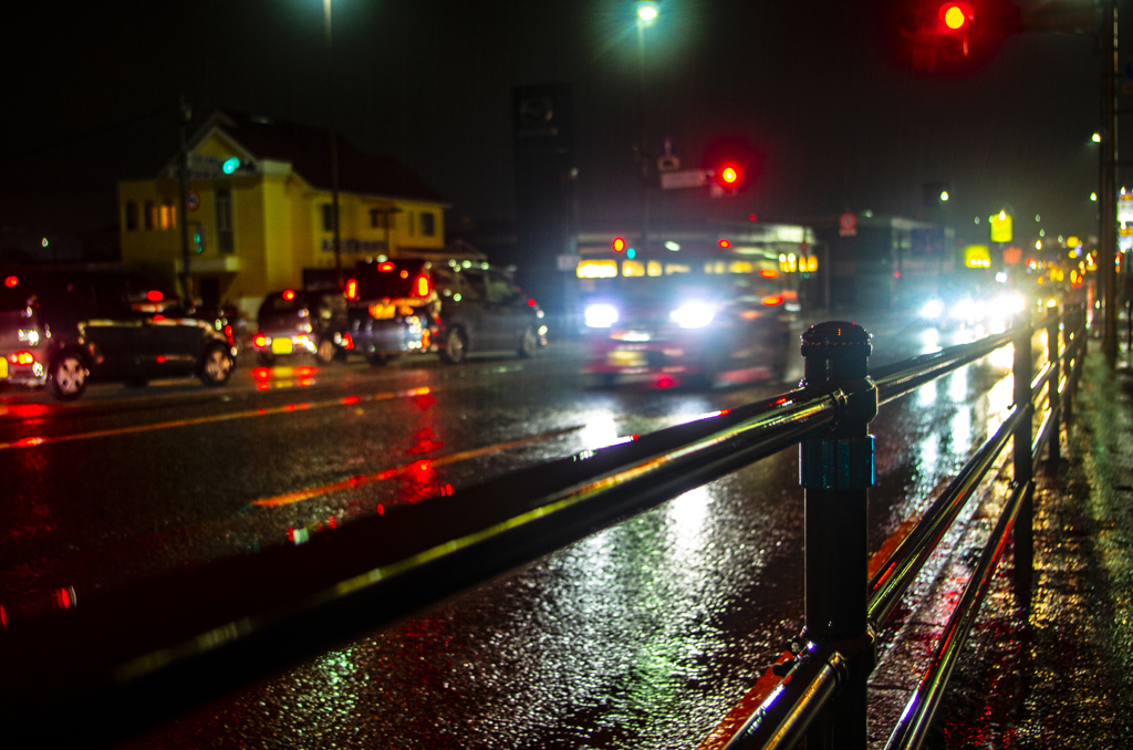 雨　道路