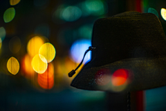 ショーウインドー　帽子