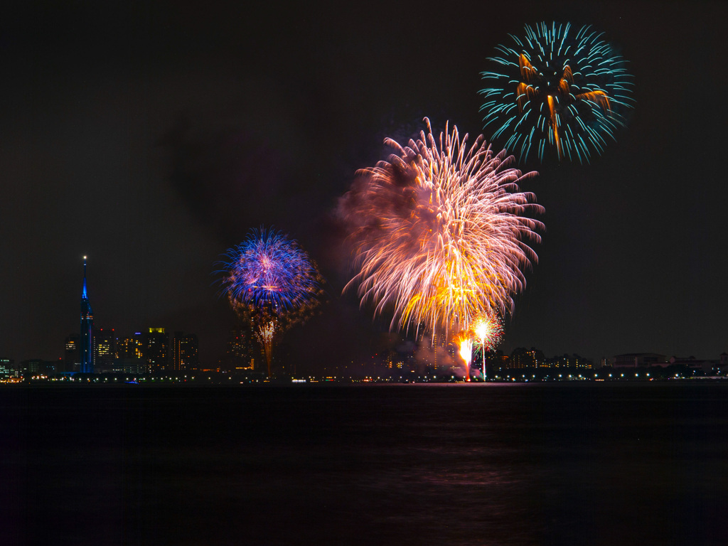 姪浜精霊流し花火大会