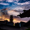 天神　日没