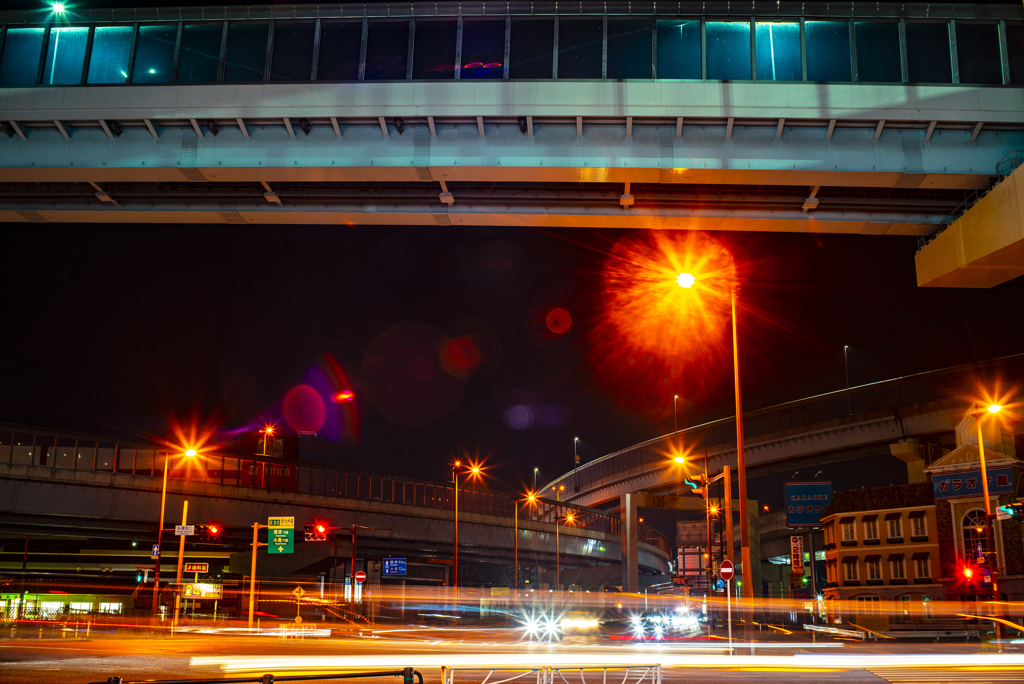 高速道路と下の道