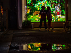 看板　水溜まり