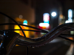 自転車にも雨