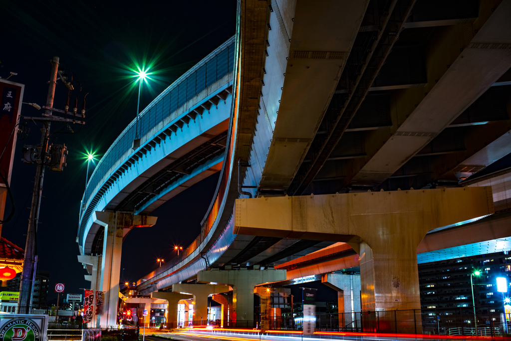 高速道路と下の道