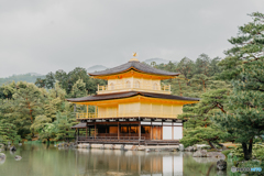 金閣寺の曇り日