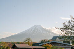 夕焼けの富士山