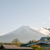 夕焼けの富士山