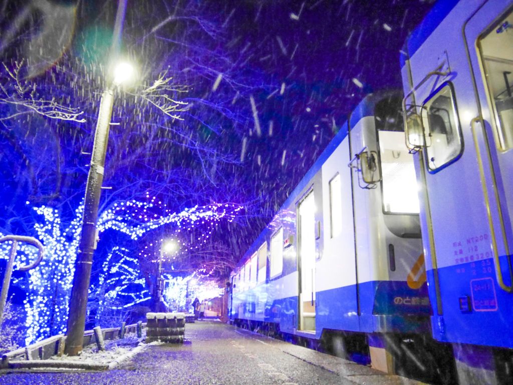 のと鉄道、冬のイルミネーション #03
