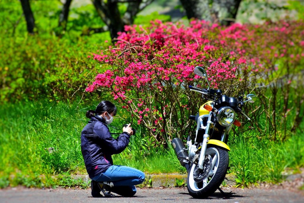 バイク女子を撮った
