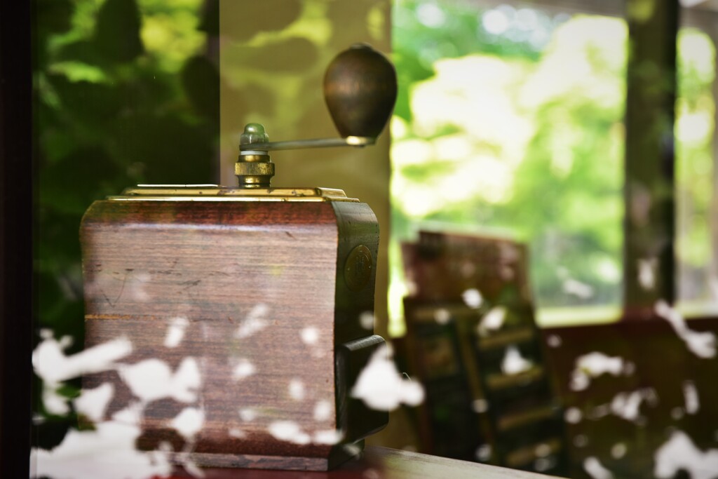 カフェの窓辺。